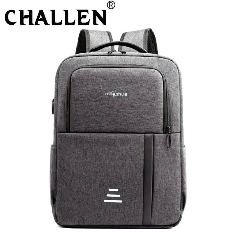 Мужской деловой рюкзак для ноутбука вместительный водонепроницаемый улицы