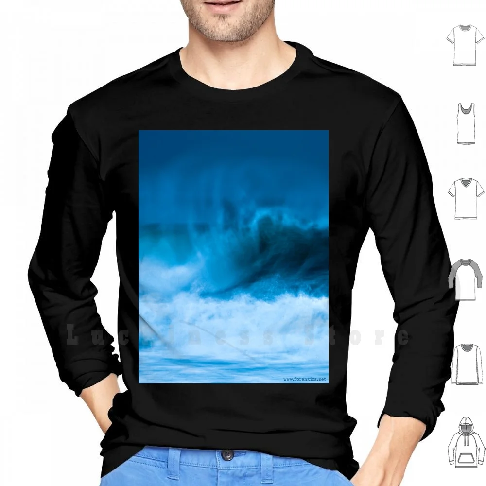 

Forenzics-Wave Hoodie Long Sleeve Water Wave Cover Album Forenzics H3o Blue