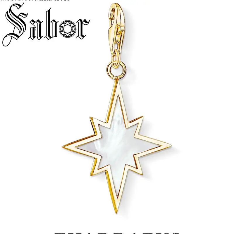 Золотистые подвески из матери жемчуга посеребренные модные аксессуары сделай