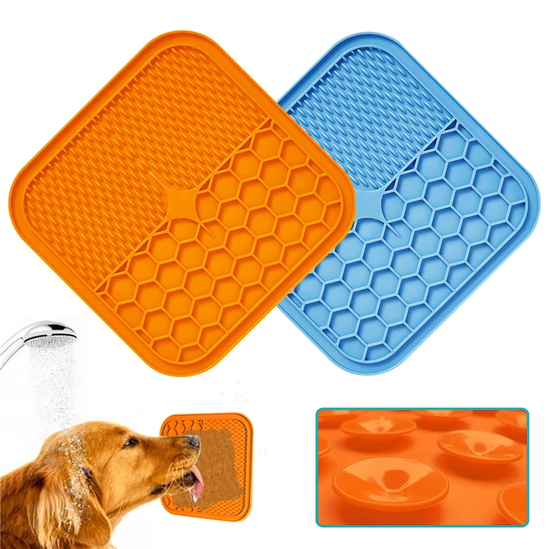 

Dog Mat Cat Slower Food Bowl Pet Dog Feeding Bowl Silicone Dog Feeding Licking Mat Dog Slow Feeder Treatment Distribution Pad