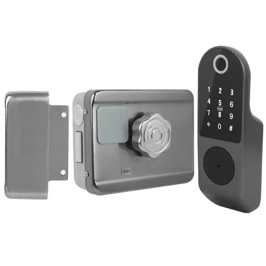 WIFI дверной замок отпечатков пальцев пароль IC карта ключ проводка Бесплатная