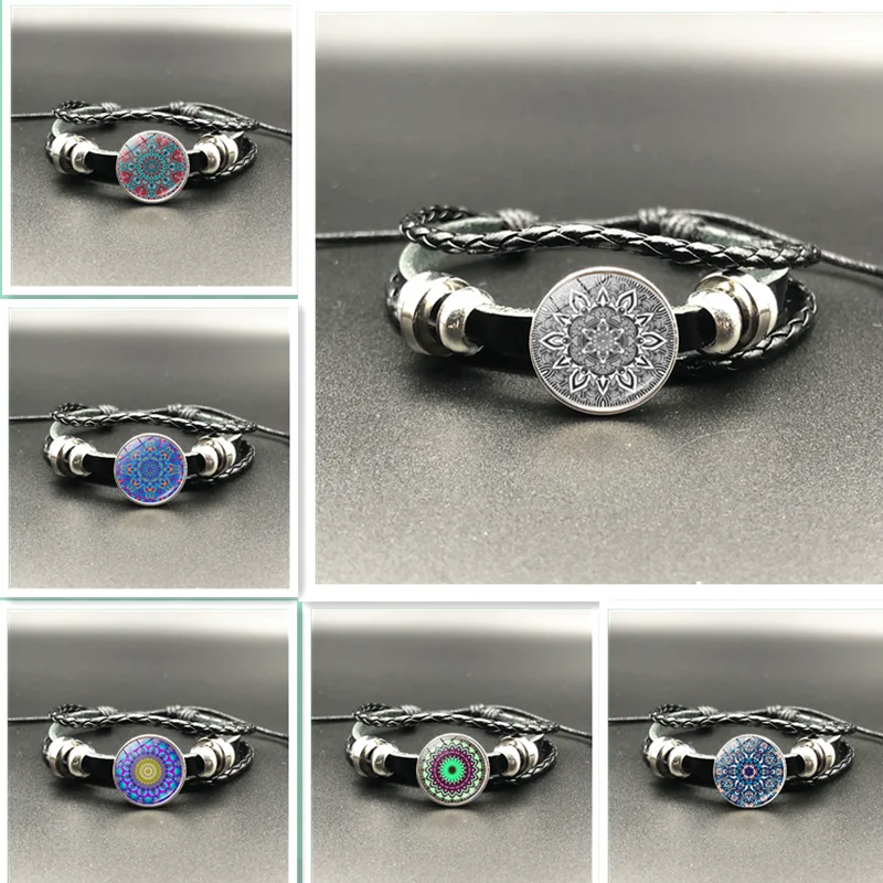 Мужской браслет серия Мандала тканый ручной работы изображение продукта