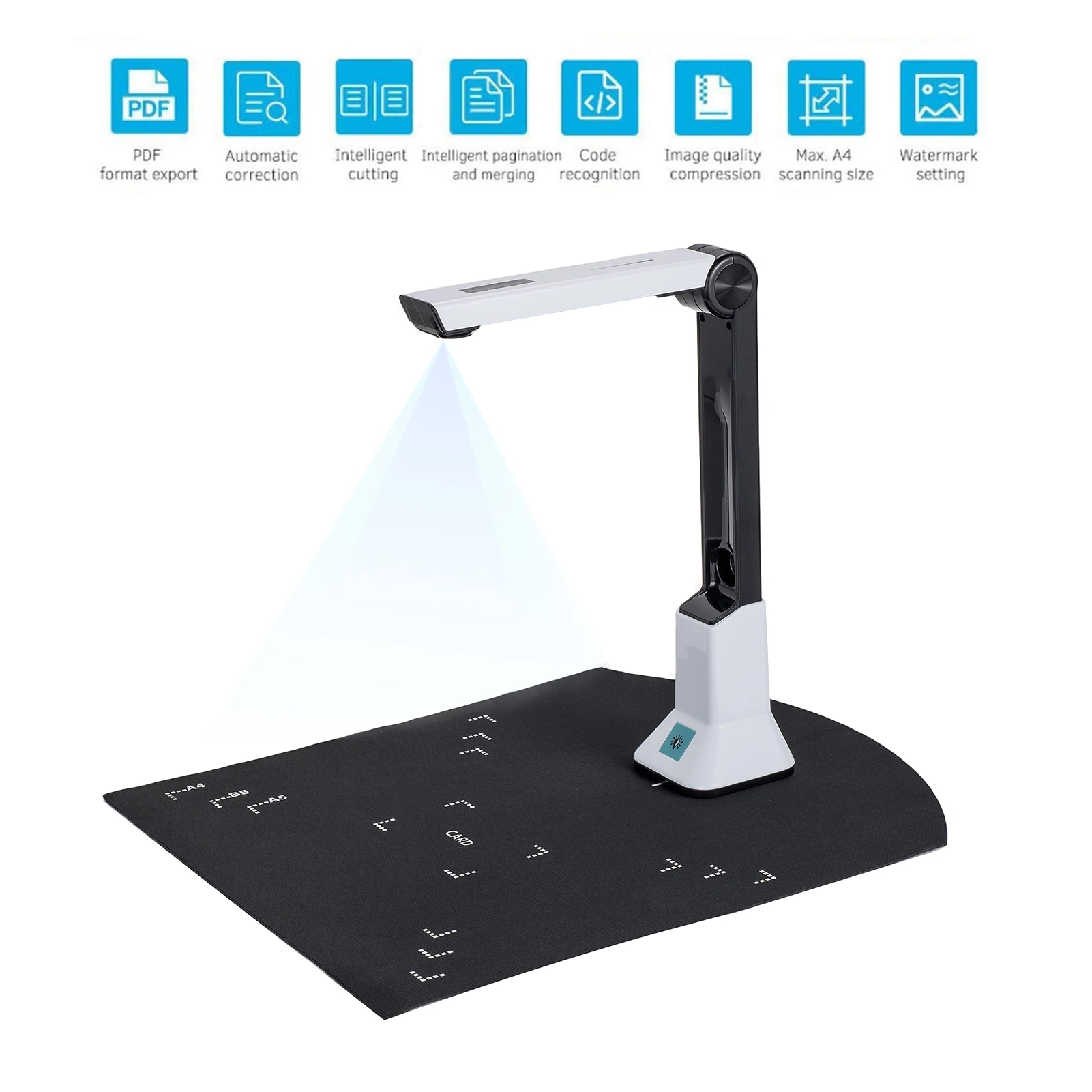 Сканер для книг портативный 8 мегапикселей камера формата А4 высокой четкости