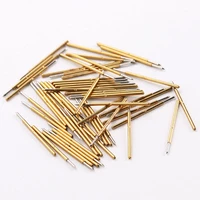 hot selling p50 series nickel plated test probe electronic spring detection needle 100 pcsbag brass pogo pins for test tools