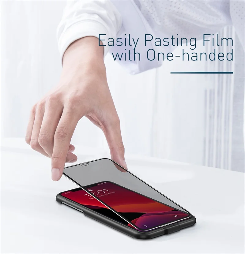 Baseus 0.3mm Screen Protector Tempered Glass For iPhone 11 Pro Max Anti Peeping Protective Glass Film For iPhone Xs Max Xr X 11