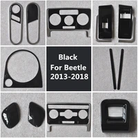black car interior styling ac window control panel cover shift knob sticker handle moulding trim for volkswagen beetle 2013 2018