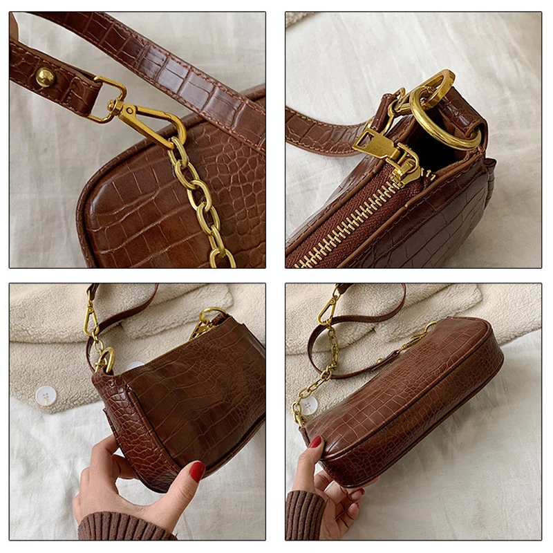 Женская сумка из крокодиловой кожи дизайнерские сумки дамская модная кожаная на