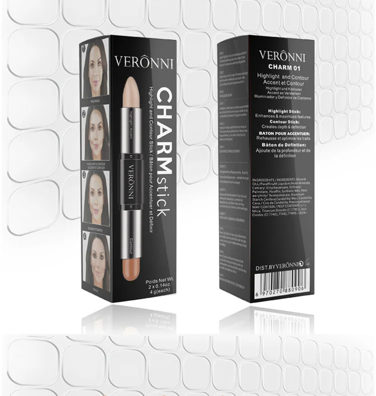 

2021 Double-end V-face Makeup Highlight Shimmer And Shine Make Up Face Highlighter bronzer powder