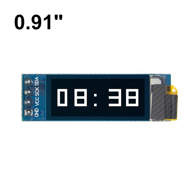 0,91 дюймов O светодиодный модуль 0,9" Белый/Синий O светодиодный 128X32 • Максимальное количество светодиодный ЖК-дисплей светодиодный Дисплей модуль 0,91" IIC связи для arduino - Цвет: Белый