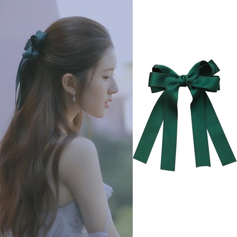 

New Arrival Bow Hair Clip Hairpin Wedding Long Ribbon Korean Hairpins Barrette Accessories