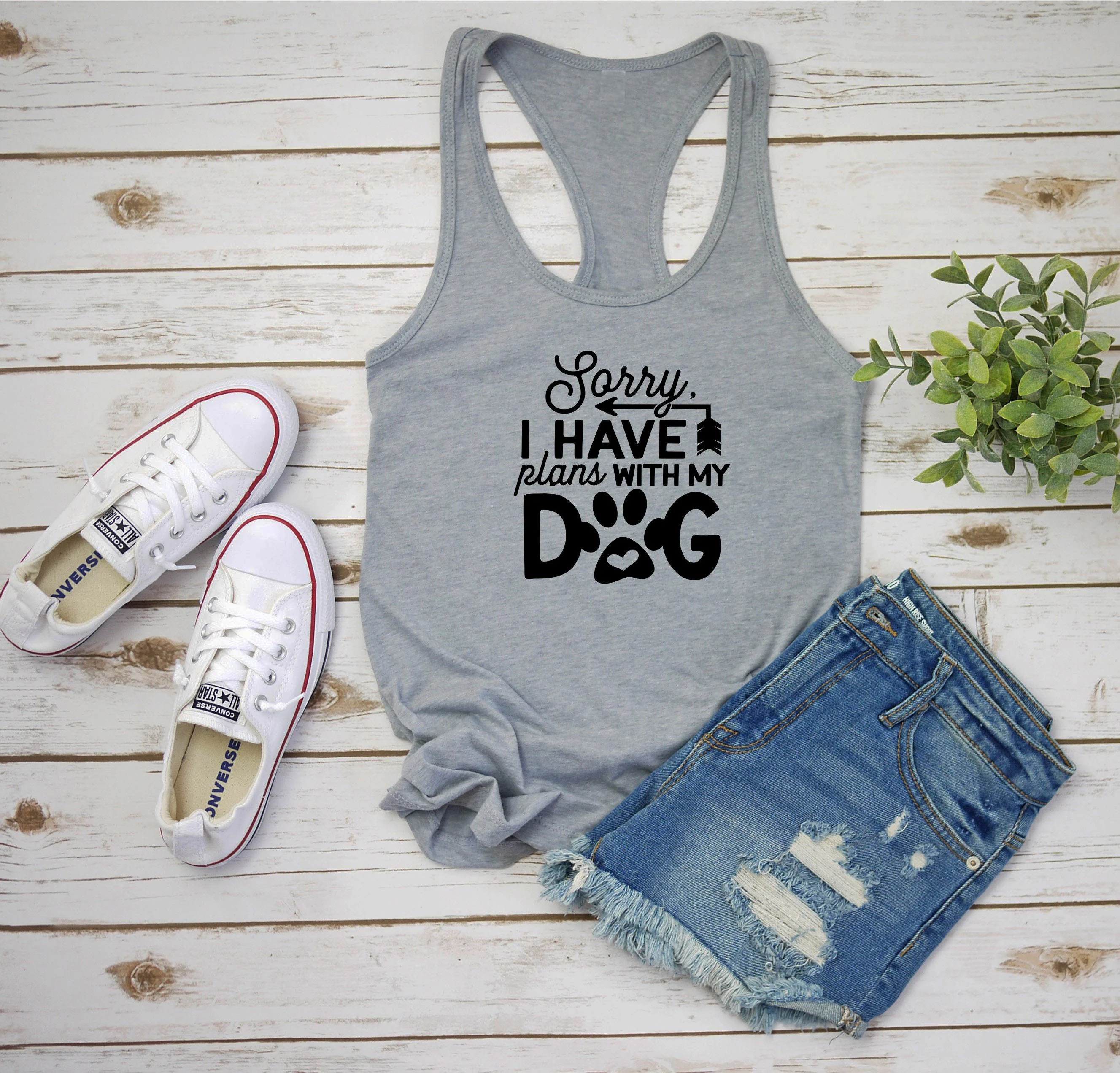 

2020 Women Street Style Grunge Tumblr Tops Vest Undershirt Singlet Sleeveless Garment Sorry I Have Plans with My Dogs Tanks