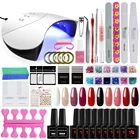 Лампа для сушки ногтей COSCELIA, светодиодсветодиодный УФ-лампа для сушки ногтей, Полупостоянный лак, инструмент для дизайна ногтей, набор для маникюра