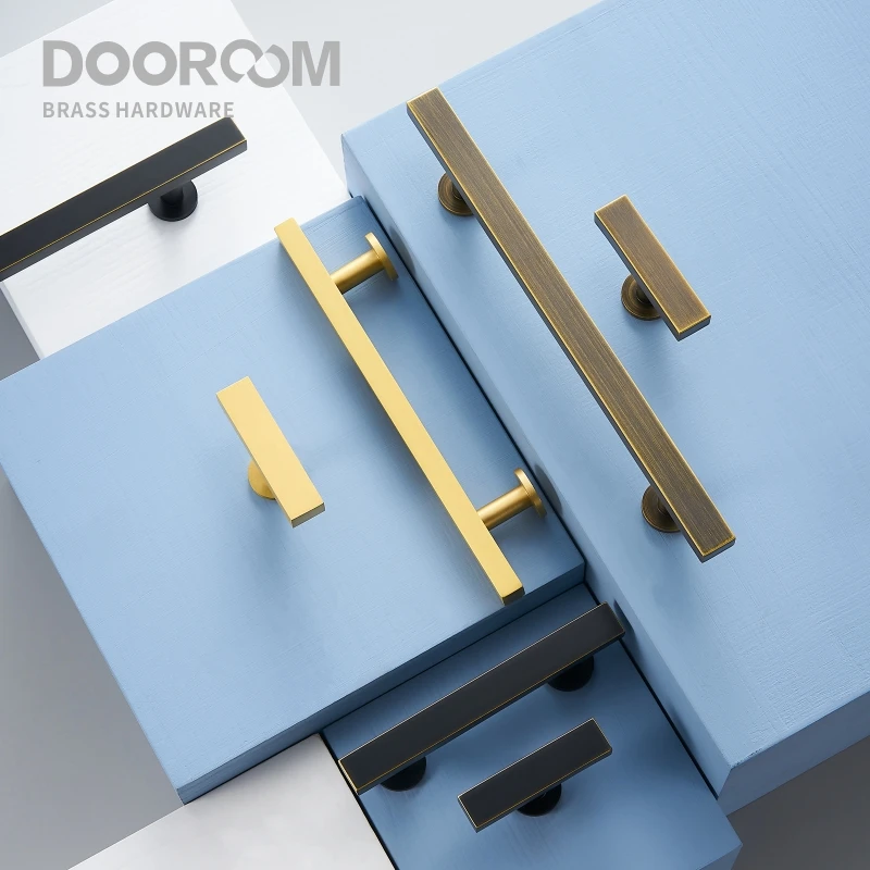 Dooroom Brass Furniture Long Handles Modern Nordic Wardrobe Dresser Cupboard Cabinet Drawer Shoe Box Wine Bar Pulls Knobs
