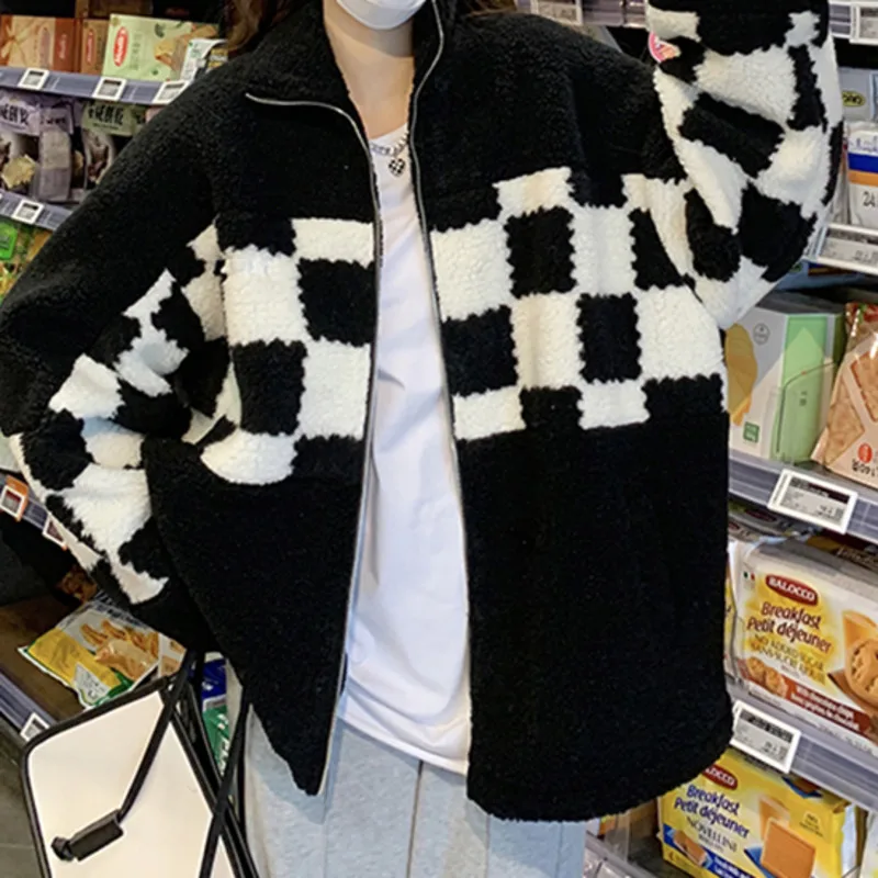 

Женское пальто из имитации овечьей шерсти, Осень-зима 2021, Свободный Топ с дизайном в стиле меньших групп, женская зимняя одежда