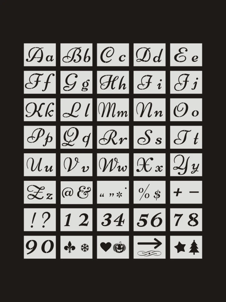 Новые многоразовые DIY трафареты букв Алфавит шаблоны алфавитные пластиковые