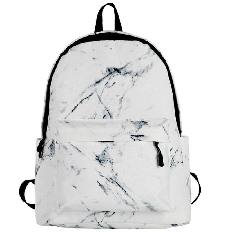 

Women Canvas Backpack for Teenagers Girls Large Capacity Bags Marbling Backpacks Female Rucksack School Bag D65