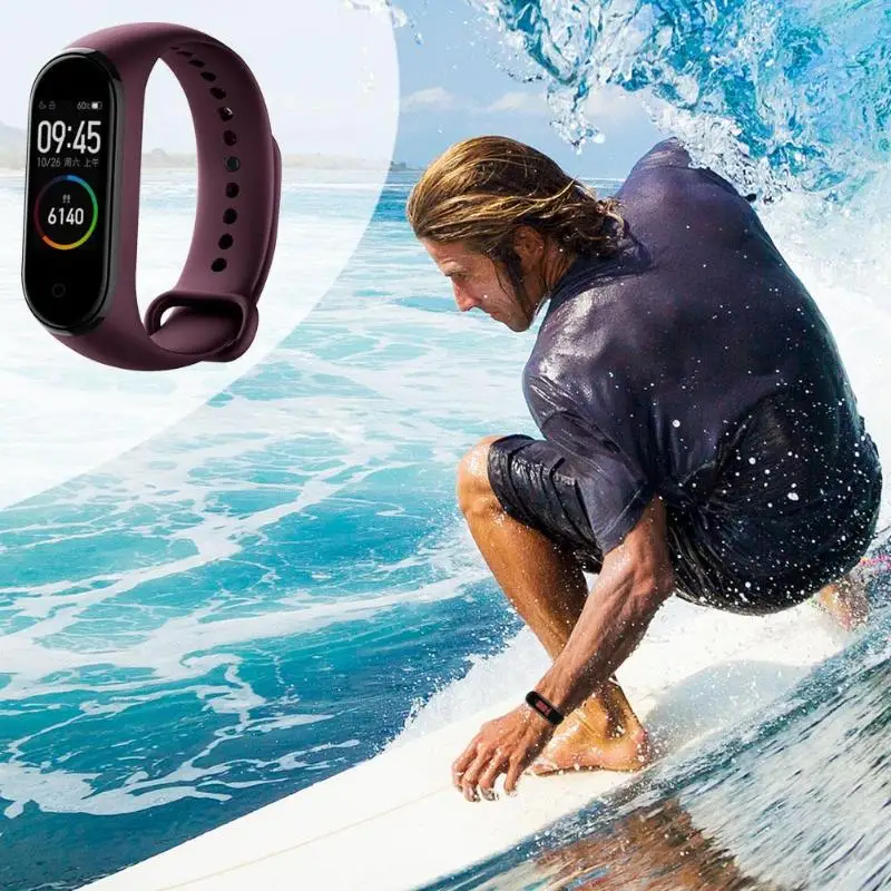 Китайская версия, Xiaomi Mi, музыка, Bluetooth, 4, 5 АТМ, пульсометр, фитнес, водонепроницаемый, умный Браслет, сенсорный экран, браслет, Новинка
