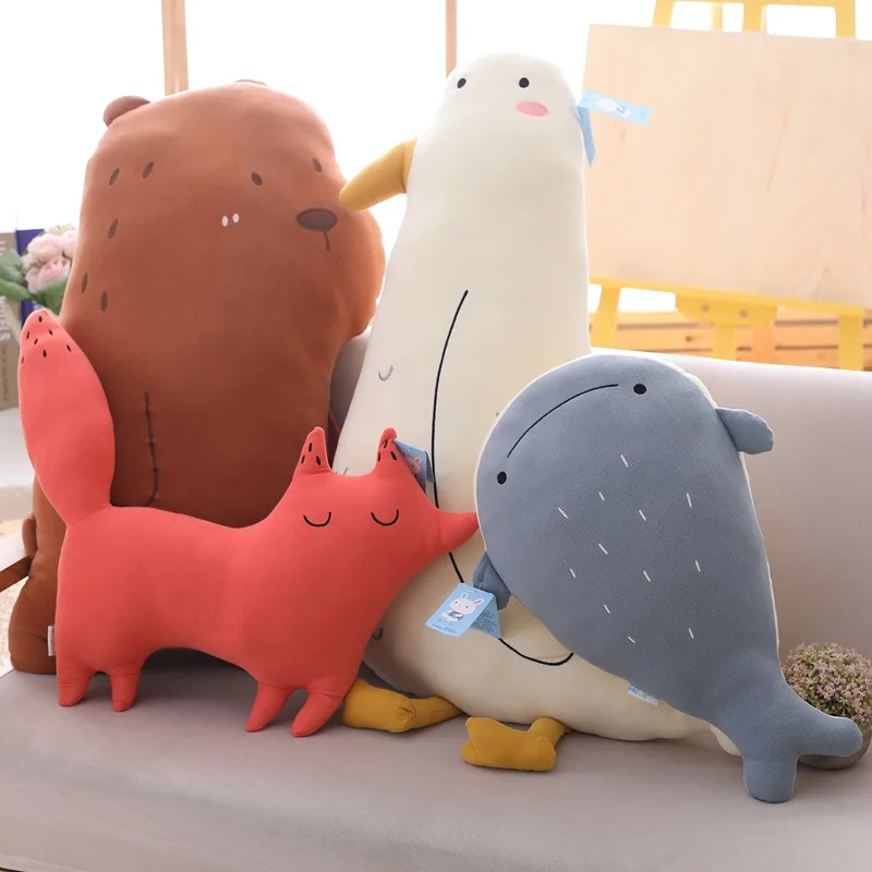 

Ins Netflix Super Soft Pillow To Sleep with You Doll Fox Doll Whale Lazy Plush Toy Gift To Girls Kawaii Plush Stuffed Animals
