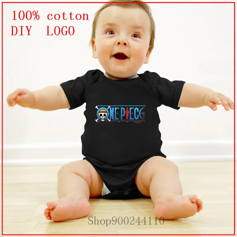 

Natural Cottons Summer 2020 New Onesie One Piece Luffy one piece logo Printed Newborn Bodysuits Baby Summer Auntie Baby Clothes