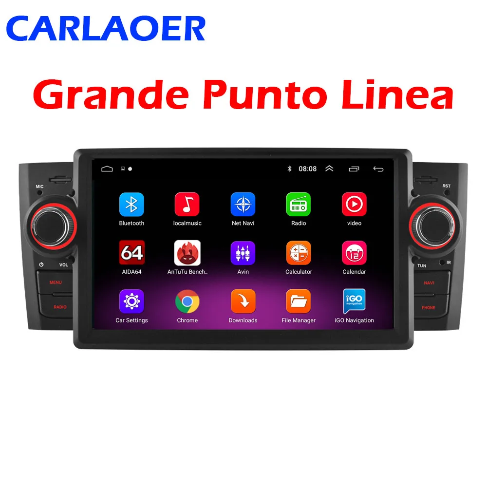 Автомобильный мультимедийный плеер на платформе Android Типоразмер 1 din для Fiat Punto