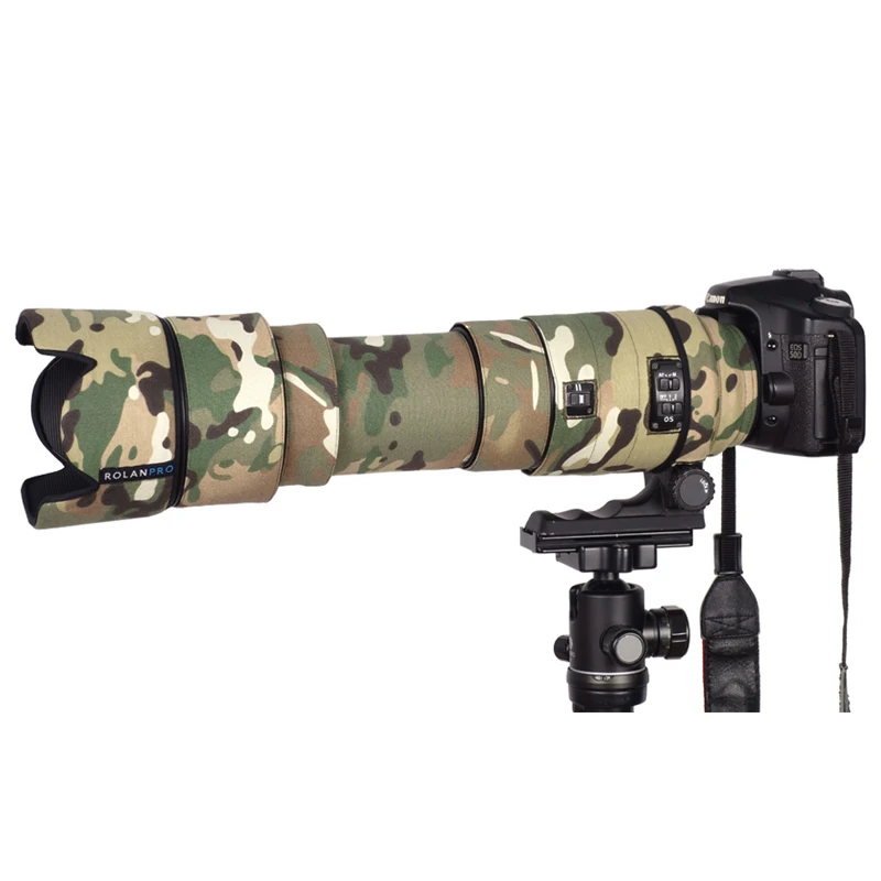 

ROLANPRO Nylon Camouflage Lens Clothing Lens Coat Rain Cover for Sigma APO 50-500mm F/4.5-6.3 DG OS HSM Lens Sleeve Guns Case