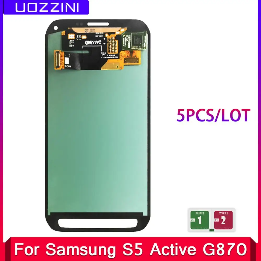 5 шт./лот ЖК дисплей Super AMOLED для samsung Galaxy S5 Active G870 рабочий сенсорный экран сборка