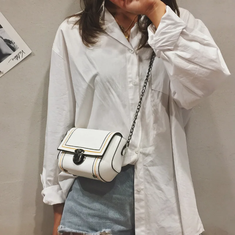 

Casmor Fashion Shoulder Bag Female Korean Tide Students Harajuku College Mini Girls Chain HandBags Crossbody Bags for Women