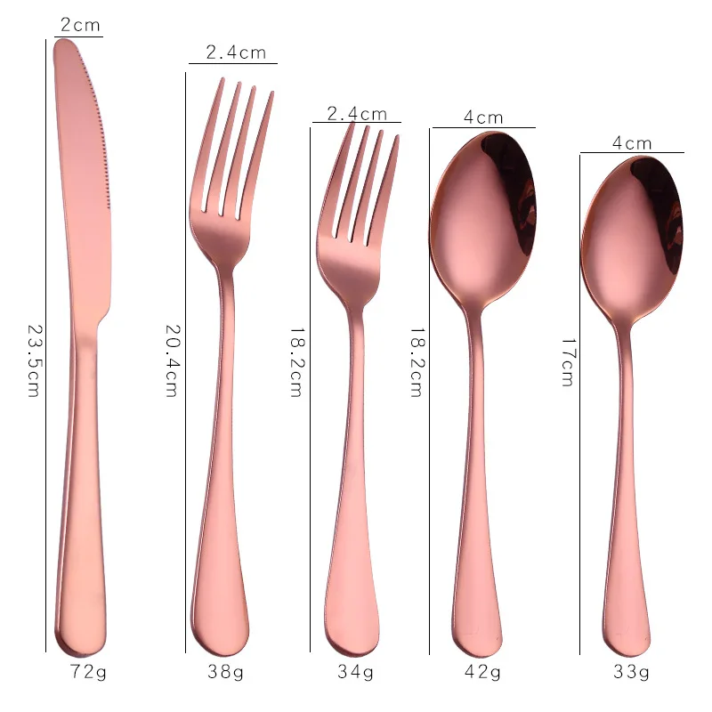 PINK 5 шт./компл. Нержавеющая сталь Радуга набор столовых приборов набор посуды в западном стиле Еда столовые приборы набор столовой посуды, столовых приборов Рождественский подарок - Цвет: PINK