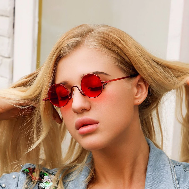 

2021 Новый круглые солнечные очки модный металлический сексуальный Винтажный Мужской Женский известный бренд дизайнерские очки UV400 ретро же...