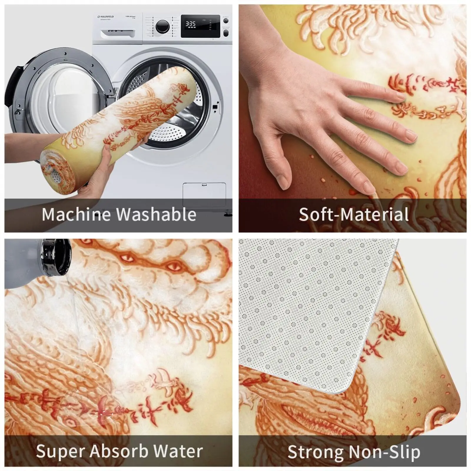 Горячая вспышка входной двери коврик для ванной Манеки Неко счастливый кот