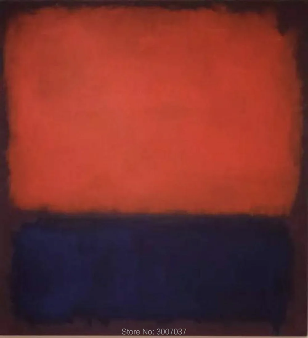 Картина маслом без рамки в абстрактном американском стиле, написанная руками художника Марка Ротко, на водонепроницаемом холсте, квадратной формы, отправляемая DHL.