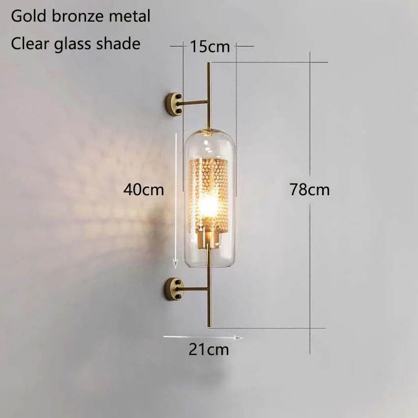Промышленные Ретро Стеклянные Настенные светильники металлическая сетка