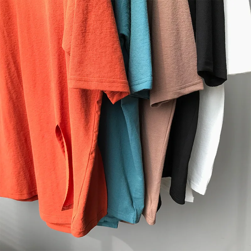 

Short-sleeved T-shirt Women Loose Korean-Style Summer Solid Color Korean Fashion Round Collar Women T-shirt