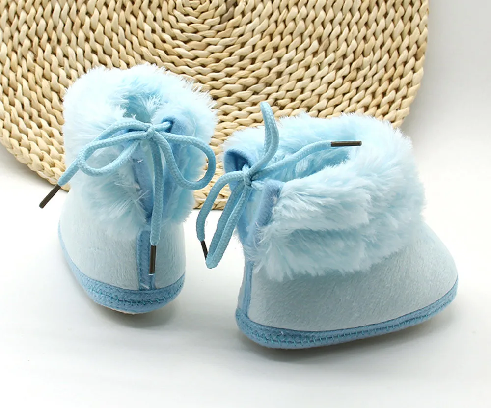 

Toddler Newborn Baby Soild Wool Boots Soft Sole Snow Prewalker Warm Shoes Children Shoes For Newborn Booties For Babies