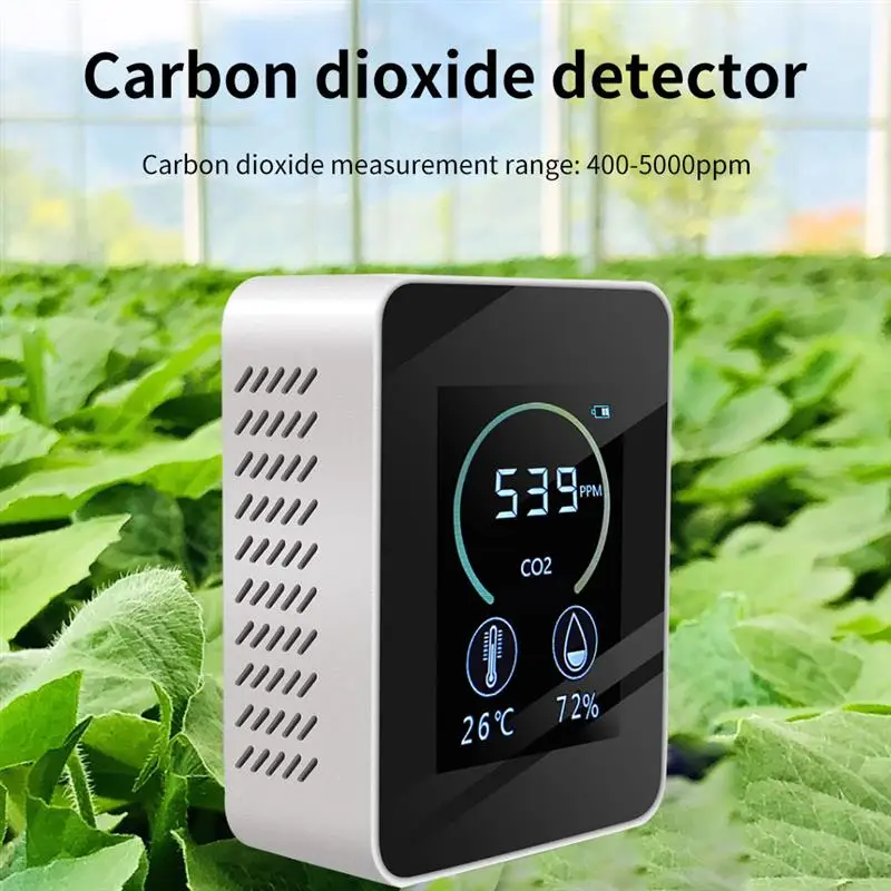 

CO2 Meter CO2 Sensor Air Quality Tester Temperature Humidity Measuring Device Carbon Dioxide Monitor Gas Detector Gas Analyzer