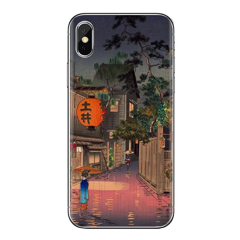 Силиконовый чехол для телефона японский журавль Гора Фуджи волна Xiao mi 4 5 5s 6 A1 A2 5X6X8