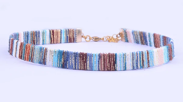 necklace 2 Vsco девушки регулируемый золотой браслет дружбы ткань браслет Evil Eye Женщины Мужчины ручной работы нитяные браслеты - Окраска металла: necklace 2
