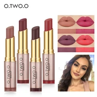 o two o matte lipstick not dry waterproof lip balm non sticky 12 colors sexy nude pink red lip tint moist lips makeup cosmetics