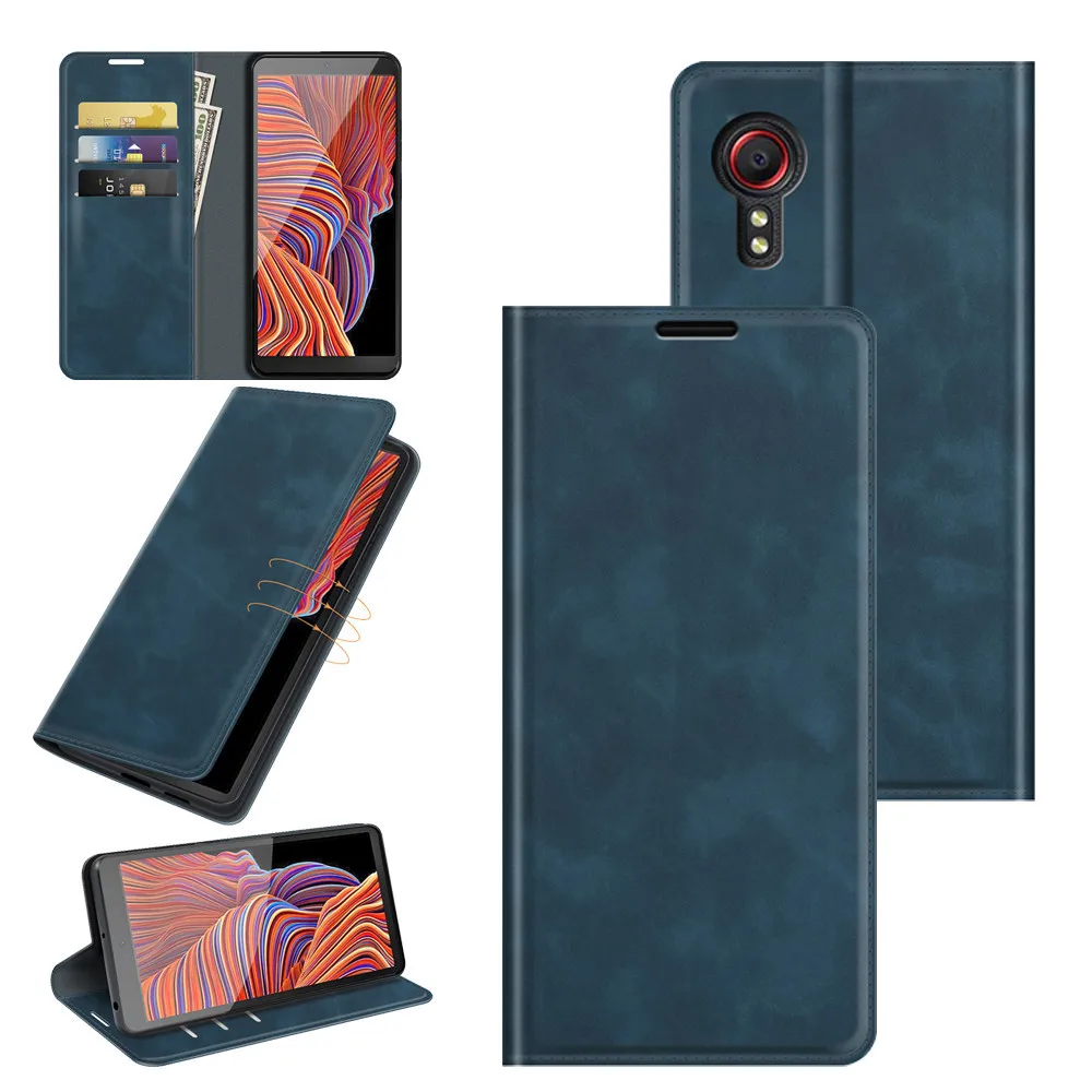 

PU Leather Case For Samsung Galaxy Xcover 5 Magnetic Flip Wallet Card Slots Phone Holder Protective Funda For Xcover 5S