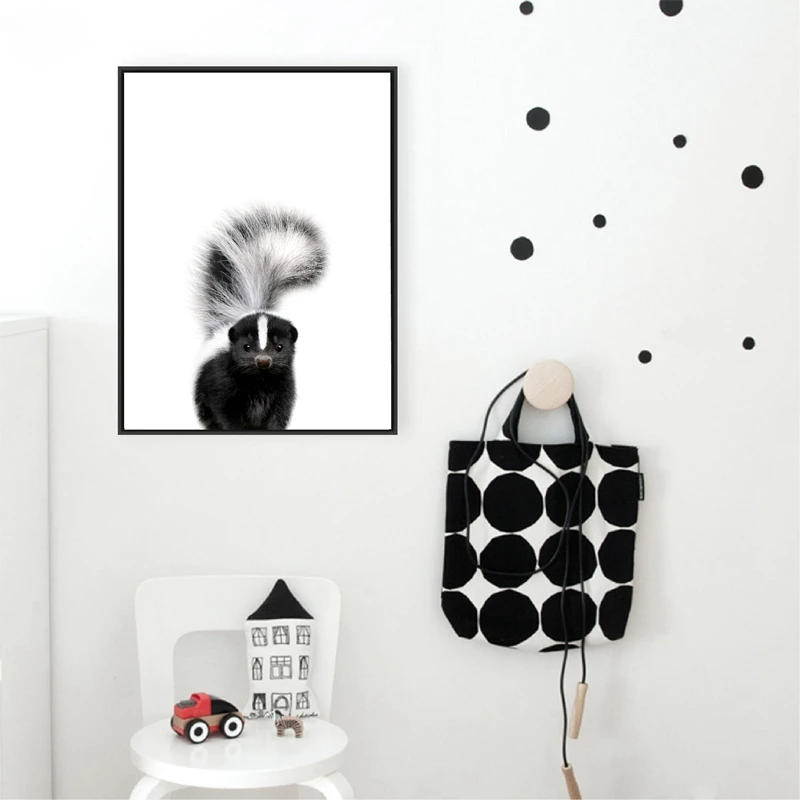 Лесной Зверюшка детская стена искусство холст картина сафари животное