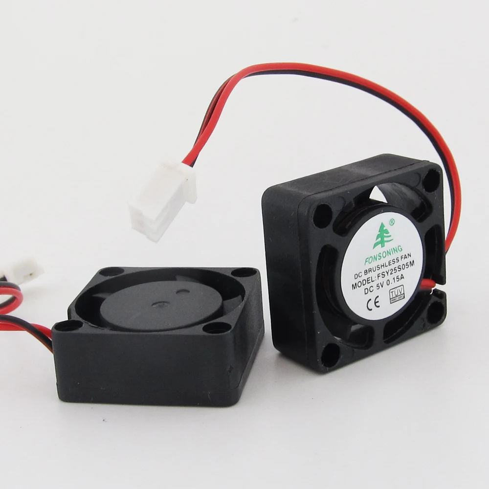 1 шт. Бесщеточный Охлаждающий вентилятор постоянного тока 25x25x10 мм 2510 5V 0.15A 5 лезвий