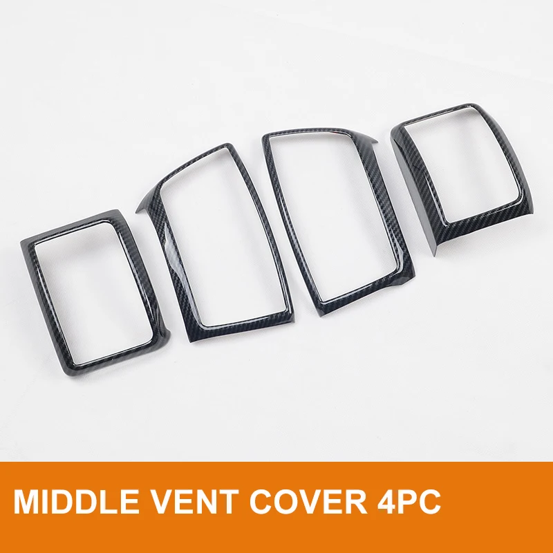 MIDDLE VENT 4PC Украшение интерьера автомобильные аксессуары АБС пластик углеродное волокно украшение интерьера для ford everest - Цвет: MIDDLE VENT 4PC
