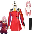 Косплей-костюмы аниме DARLING in the FRANXX Zero Two 02, платье, униформа, костюмы с париком, женские костюмы на Хэллоуин