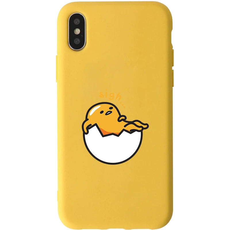 Style 7 JAMULAR Cute Gudetama Lazy Egg Phone Case For iPhone 7 11 Pro XS MAX X XR 8 6 6s Plus Novelty Yellow Soft Silicone Back Cover - Цвет: Style 7