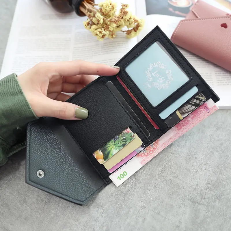 

Retro Luxury Leather Short Women Wallet Many Department Ladies Small Clutch Money Coin Card Holders Purse Slim Female Cartera