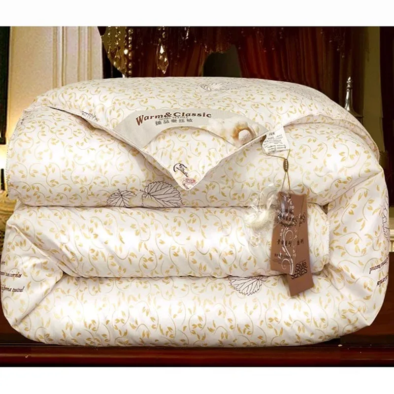 Роскошные зимние толстые теплые стеганые пододеяльники из шелка тутового