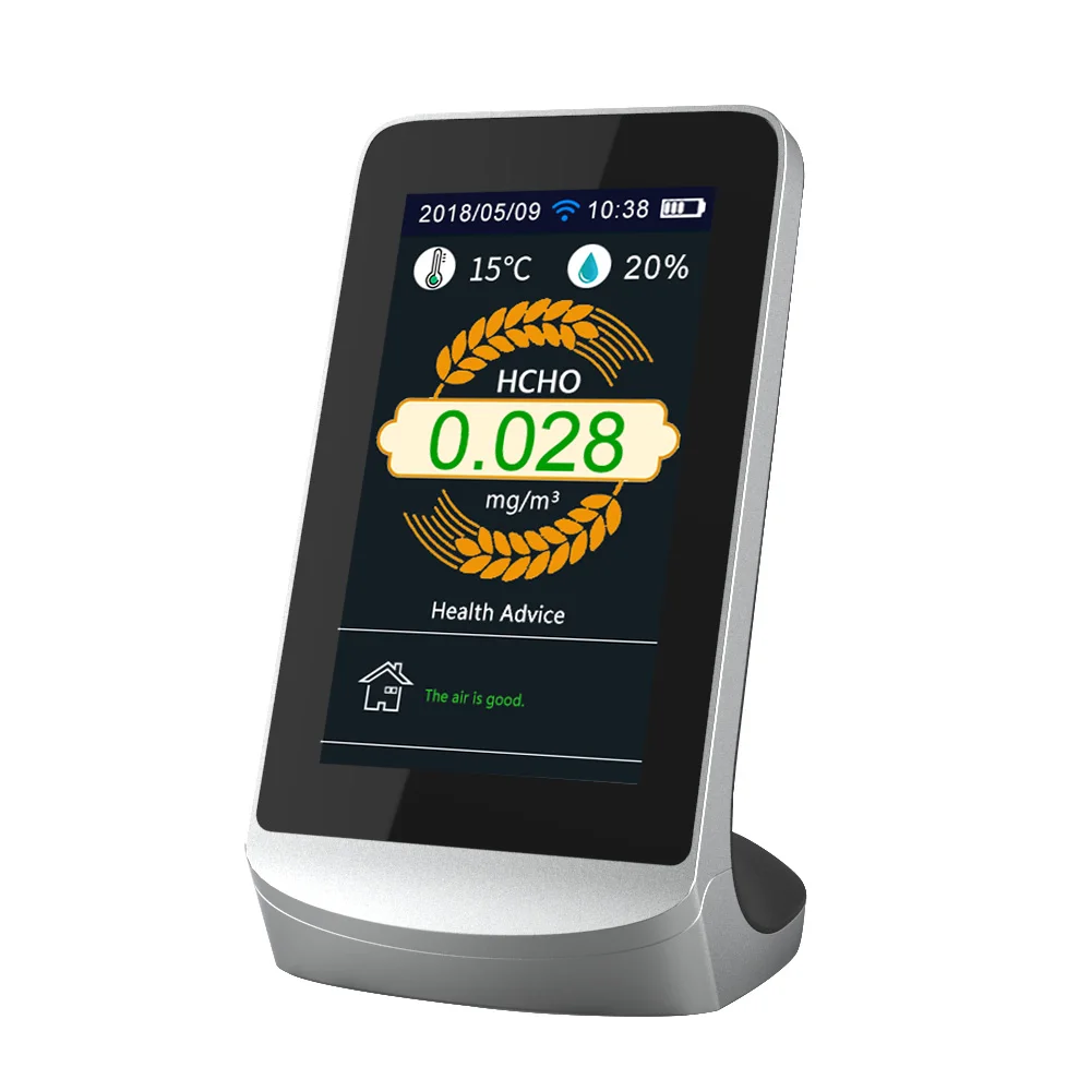 Wi Fi монитор качества воздуха для CO2 PM2.5 HCHO TVOC Temp/Hum передача данных на мобильный