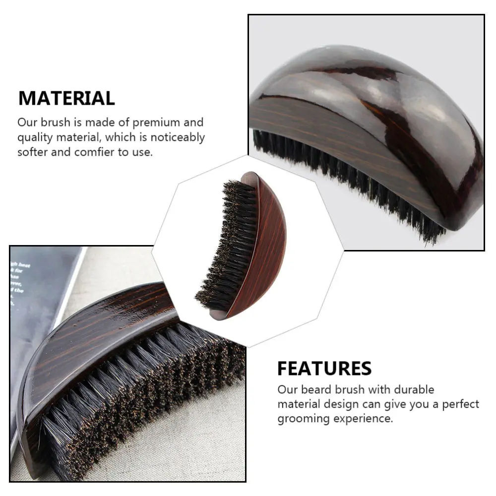 

1pc Comfortable Beard Brush Curving Male Mustache Shaping Grooming Tool