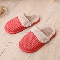couple warm cotton slippers winter womens home warm shoes mens non slip cotton slippers mens home gray cotton slippers