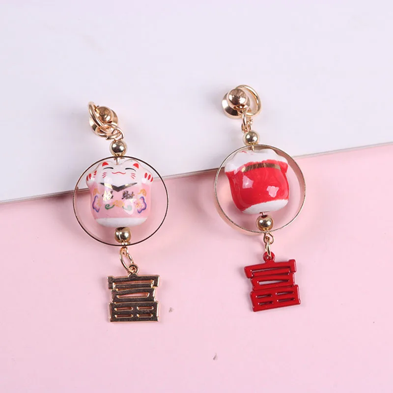 С изображением из мультфильма lucky cat брелок подвеска на Новый год богатый в